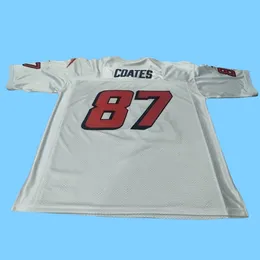 2324 Custom #87 Ben Coates Game Worn RETRO Jersey 1990 With Team 2324 College Jersey Size S-4XL or custom any name or number jersey
