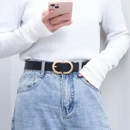 Gürtel 100 cm weiblicher Modemet Gürtel Einfache Metallschnalle für Frauen schwarzer Anzug Jeans Kleidungszubehör