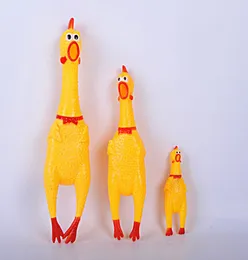 Tamanho de alta qualidade 17cm 31cm Pets Supplies descompactando brinquedos de borracha Toys de animais de estimação Creative Shrillling Chicken Toys Products 2982579