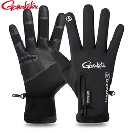 Guanti sportivi Gamakatsu guanti da uomo guanti da pesca all'aperto anti-slittamento e touch screen impermeabili donne sportive in pile calda guanni Q240525
