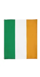 Зеленый белый апельсин IRE IR Ирландский Ирландский Флаг для украшения Прямой фабрика 100 Polyester 90x150CM7307399