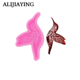 DY0683 Super Glossy Silicone HUMMINGBIRD Mold Bird Epoxy Resin Diy Keychain Mold Craft, Fondant Chocolate Cake Mould