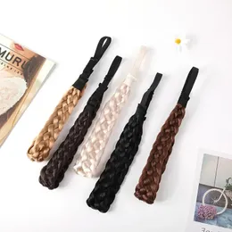 3,5 cm breit synthetische Perücke Twistelastische Haarbänder Zöpfe Bohemian Plait Stirnbänder für Frauen Dehnungsmädchen Haarzubehör