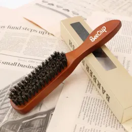Pig Bristle Beard Brush Cleaning Brush Men's Women's Hair Cleaning Oil Head Brush Portable Home Hair Comb