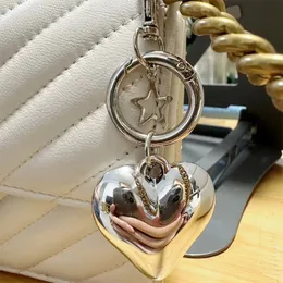 Tornari in lega di moda Big Hearts Little Ball Key Rings for Women Men Friendship Regali DECORAZIONI Y2K Jewelry 240523