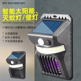 Solar LED Mosquito Killer Lamp Home Mosquito Killer Battery Racket Outdoor Gartenlampe Rasenmücken Mücken abstoßend