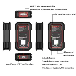 Uruchom X431 DBSCAR VII DBSCAR7 Bluetooth Connector DBSCAR Skaner Wsparcie DOIP Can Can FD Protokół dla Xpro5 XD DZ Tool