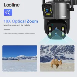 4K Security PTZ Camera: 10x Zoom, Waterproof, Dual Screen, Auto