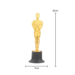 3Pcs Mini Oscar Statuette Mold Magnificent Prop Trophies Reward Statuette Toy Cookie Pottery Cake Making Model