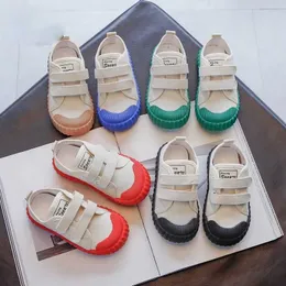 First Walkers Kids Shoes for Girl 2024 Autumn Autumn New Baby Canvas Girls Casual Soft Bottom non slip Boys Toddler Scarpe da 1 a 9 anni E06233 Q240525