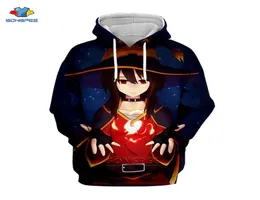 Sonspee Brand Kawaaii Megumin Konosuba 3D Print Hoodies Sweatshirt Hipster Anime Unisex Face Tops Cosplay Costume Pullovers H70 204442168