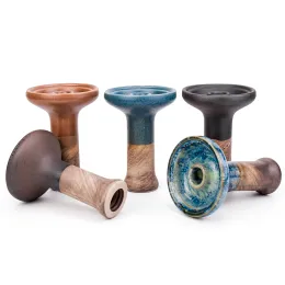 Classic Colorful Glaze Hookah Bowl Phunnel Single Hole Ceramic Shisha Bowl for Chicha Narguile Sheesha Smoking Accessories