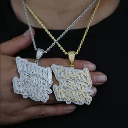 Nuova Lettera Bling CZ Iced Out Letter LETALELLA OVLE ROITY CHICCLACE CUBIC ZIRCONIA CHARM TONO TONE FAMI DONNE DONNA HIP HIP HOP GIOIELLY SJIXM