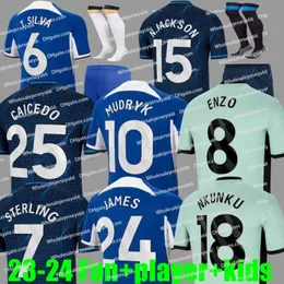 23 24 nkunku jackson maglie da calcio caicedo disasi enzo fernandez mudryk cfc james sterling cucurella lavia palmer chukwuemeka camicia da calcio