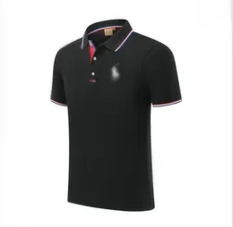 Moda Man Summer Manga curta Camisa polo bordada letras bordadas com pólo versátil de pólo versátil