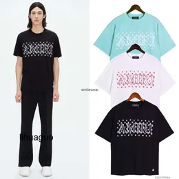 Mulheres casuais Amirirliness I Amirl Fashion Amari Trendy Am Short 2024 Luxo Amirii Clothing Tshirt Tees Men Brand Designer Dot Erican Polka Mleeve High Gr R10C Lud5