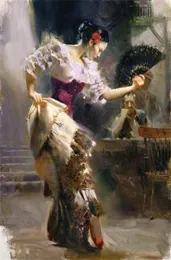 Lotes emoldurados pino pino Daeni pintura à mão Pintura a óleo de arte em tela espessa de decoração de parede multi -tamanhos P227917573