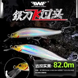 Ewe Silver Knife Feiguotou S-65S/70S/77S Long S Sinking Minnow Fishing Lure 11G/14G/18G Artificial Wobbler Fake Bait 240521