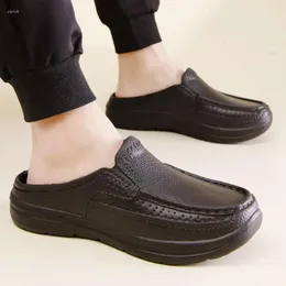 Sandálias deslizam s e eva mocassins em sapatos de acionamento leve à prova d'água de cozinheiro macio slippers slippers tamanho grande por 80 andal vomitando h 890 oe por ize