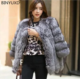 Binyuxd New Design осень зимний пальто теплое новое серебряное фарх