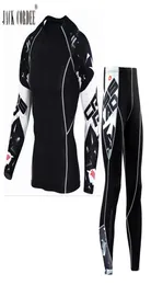 Jack Cordee 3D Print Men Set Compression Shirts Leggings Base Layer CrossFit Fitness Märke MMA Långärm T -skjorta Tight Tops8578049