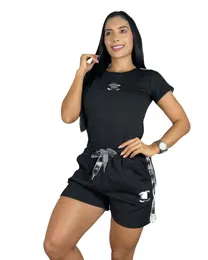 Frauensportanzug Frauen Jogging Anzug Designer Muster Fashion Casual Black Sportswear Pendeln zweiteilig Set kostenloses Schiff
