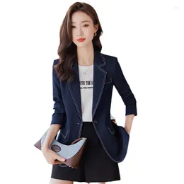 Ternos femininos Office Ladies Blazer formal Blazer Clothing Work Business Use Slim Jacket Jacket Spring Autumn Coat Female Mangue