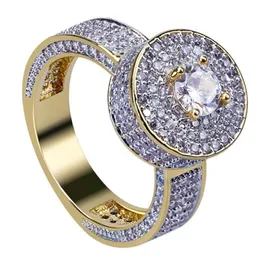 Cluster Cluster Gold CZ Ring Micro Pave zirconia cubica