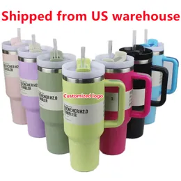 40oz Mug Tumbler With Handle Insulated Tumblers Lids Straw 40 oz Stainless Steel Coffee Termos Cup ready to ship Vacuum Insulated Water Bottles