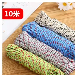 10m Thick Clothes Hanging Rope Line Windproof Anti-slip Sturdy Rope Clotheslines Drying Clothes Nylon Windproof Hanger Line Cord