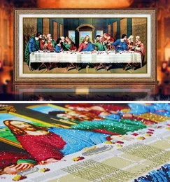 Specialformad diamantmålning Last Supper Cross Stitch Brodery Kit 5D 3D Wall Stickers Jesus Religion4116946