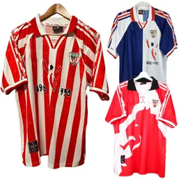 1997-98 Bilbao Lion Centenário Retro Classic Home Away Terceira camisa de futebol atlética da camisetha camisa de futebol Jersey Los Leones Basco Urzaiz Etxeberria Bilbao