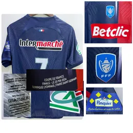 Home Textile 2024 Coupé de France Finaler Spieler Jersey MAILLOT ASENSIO LEE KANG IN KOLO MUANI Dembele Ramos French League Cup Soccer Patch Badge