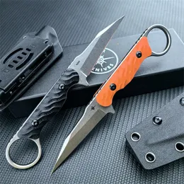 2024 Newest Toor Neck Knives Jank Shank Outlaw Fixed Blade Knife 3" 440c Stonewashed Wharncliffe Blade G10 Handles with Ring Outdoor Tactical EDC Pocket Knife 15006