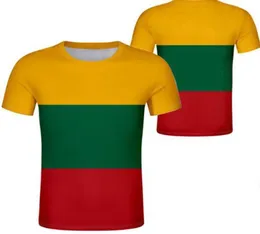 Litauen Unisex Jugendstudent maßgeschneiderte Namensnummer T Shirt National Flag Persönlichkeit Trend wildes Paar lässig T -Shirt2903576