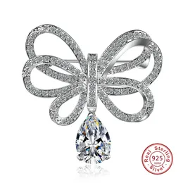 Najnowsza wysokiej jakości i urocza broszka S925 CZ Kryształowa broszka dla damskiej modnej szpilki do odzieży Biżuteria ślubna 240515
