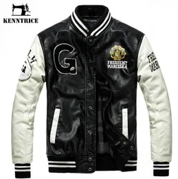 Whole Kenntrice Baseball Leather Jacket College Jaqueta Couro Men039s PU