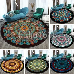 Teppiche Zimmer Dekor Teppiche ethnischer Stil Retro Mandala Teppich runder Teppich