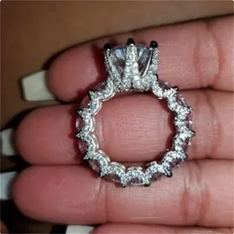 Accoppia Promise Ring 925 Sterling Silver Bijou 10mm AAAAA CZ Impegno per la fetta di fedi nuziali Anelli per donne Giochi di gioielli da uomo JSEQK JSEQK