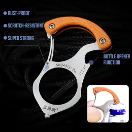 Carabiner Gadgets Brass Knuckles Survival Rings Multi-Functional Self Defense Outdoor Tools EDC keychain protect