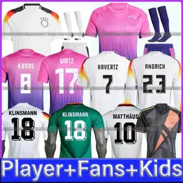 Germanys Retro Soccer Jersey Littbarski Ballack Klinsmann Shirts Kalkbrenner 2024 Camisa de futebol alemães Kroos Havertz Wirtz Matthaus Hassler Bierhoff Klose