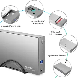 RSHTECH DRIVE RECOLO USB 3.0 a SATA Alluminio Discorso per disco rigido esterno Custodia per il Disco