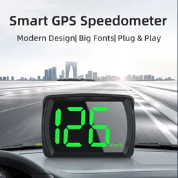 Speedômetro digital da Hikity GPS KMH MPH HUD CABEÇA EXPLANHA BIG SPEEL DE FONTE VELOCIDADE TEMPO DOME