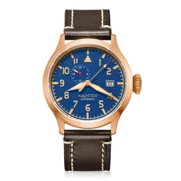 Pilot Watch: Mens Aquatico Automatic Bronze Blue Dial Japanese