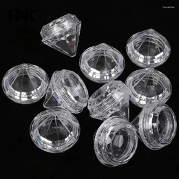 Bottiglie di stoccaggio 10pcs 5g (5 ml 0,17 once) Cancella 100 pezzi estetici Vero vaso per occhiali per occhiali per occhiali per labbra Crema Crema Contenitore (diamante)