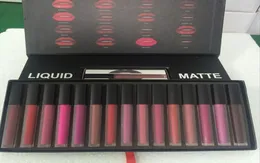 Schönheit Matte Liquid Lipstick Lip Gloss 16 Farben Lippenstifte Make -up Lippenstift Set Lip Kit Geschenkbox6854890