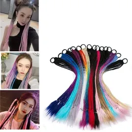 Sevgililer Günü Elastik Saç Band Kauçuk Bandı Saç Stil Araçları Peruk Kafa Bandı Kızlar Twist Örgü Halat Headdress Örgülü Renkli