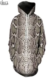 Cloocl Snakeskin Muster Grün lustiges 3D -Print Hoodie Sweatshirt Frauen Sportswear Fashion Casual Streetwear Männer Kleidung 9645984