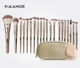 Maange Pro 121820 PCs Make -up Pinsel Set Bag Schwamm Beauty Pulver Foundation Lidschatten Make -up -Pinsel mit natürlichen Haaren 3692882