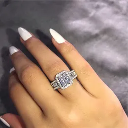Pierścień obiecującej 925 Sterling Silver 3ct 5A Cyrron CZ zaręczynowe Pierścienie dla kobiet wieczorne biżuteria hnuqb